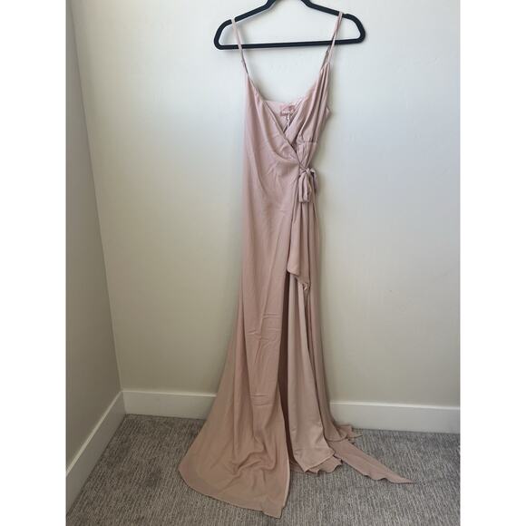 Show Me Your Mumu Liz Maxi Bridesmaid Wedding Dress Dusty Blush Crisp NWT$188 S - Picture 3 of 9